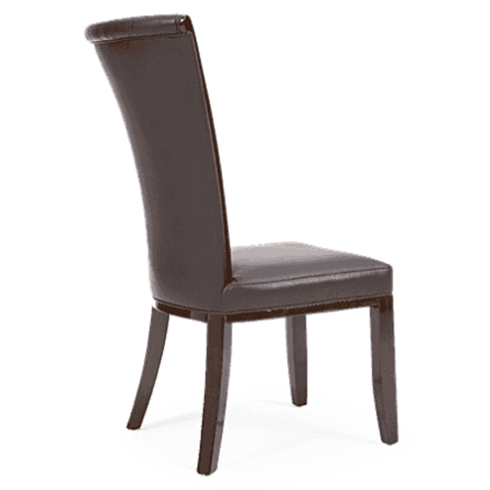 Horizen Brown Bonded Leather Dining Chairs In A Pair_4