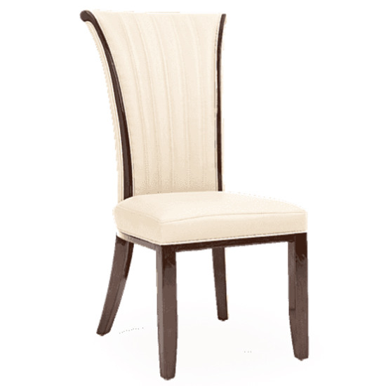 Horizen Cream Bonded Leather Dining Chairs In A Pair_2