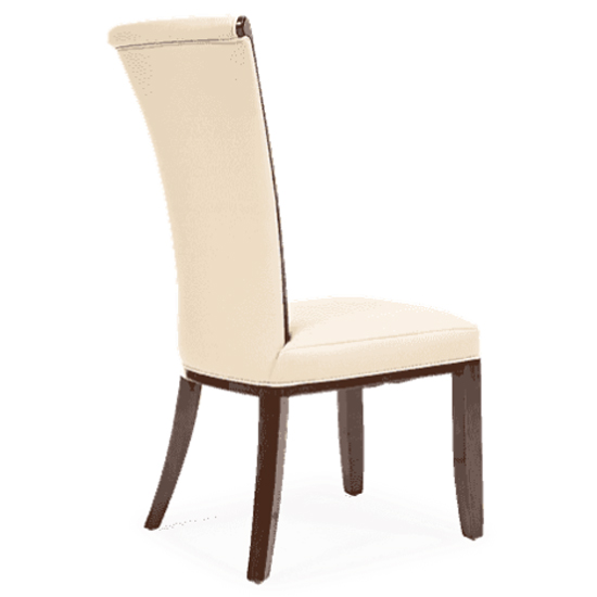 Horizen Cream Bonded Leather Dining Chairs In A Pair_4