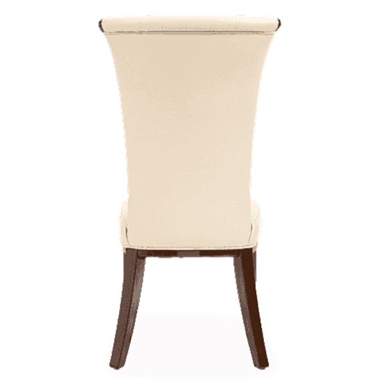 Horizen Cream Bonded Leather Dining Chairs In A Pair_5