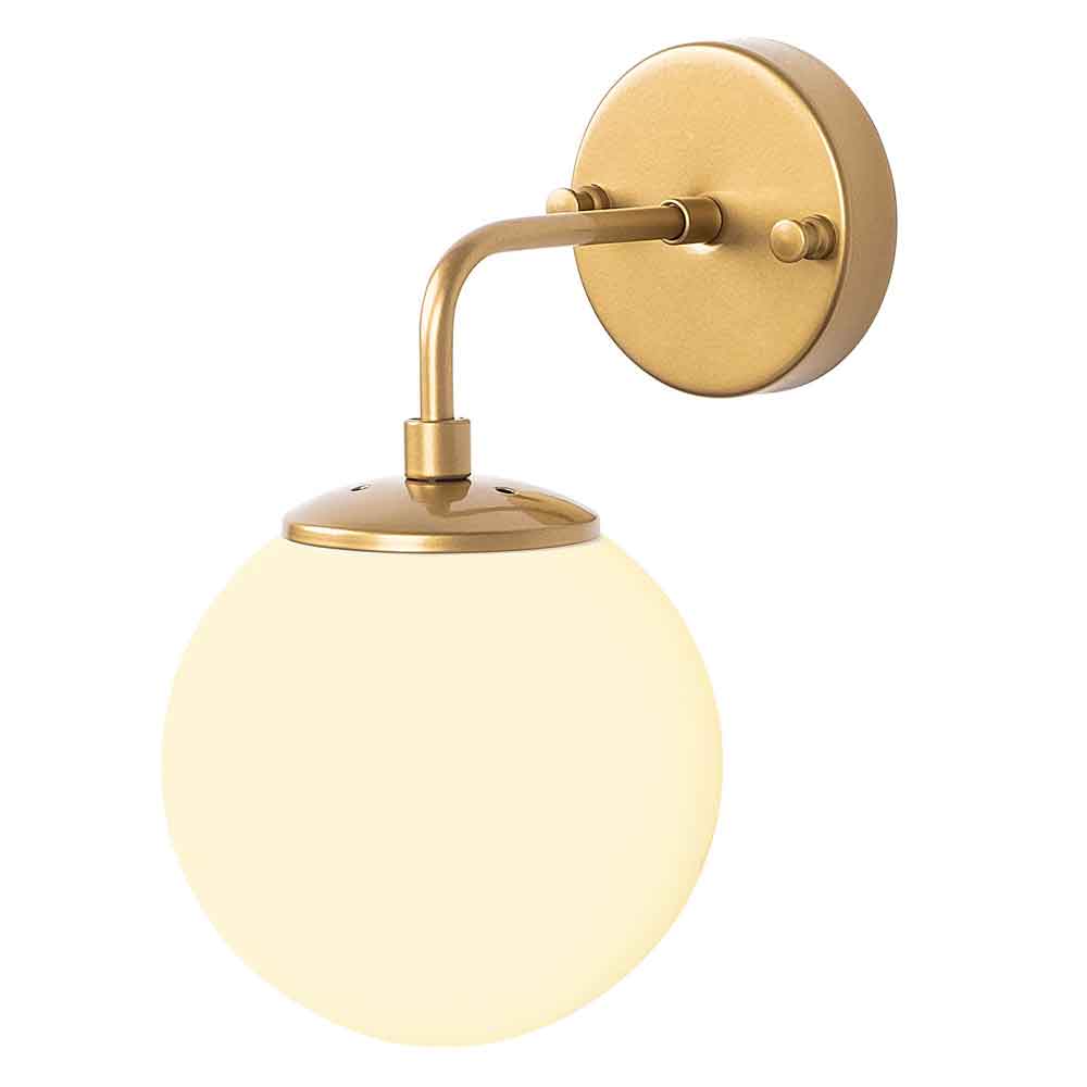 Horn Metal Wall Lamp in Gold and White
