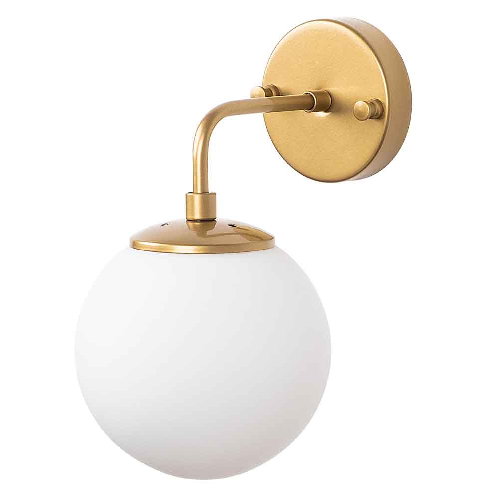 Horn Metal Wall Lamp in Gold and White