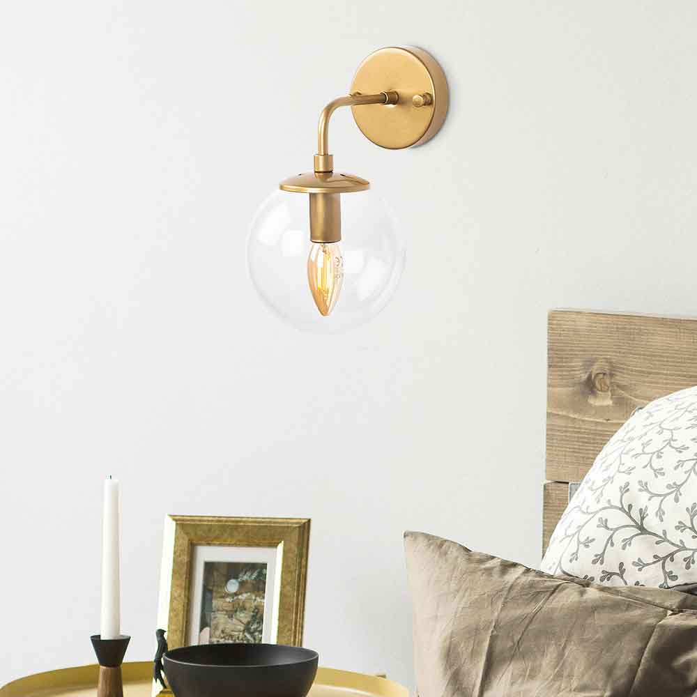 Horn Metal Wall Lamp in Gold