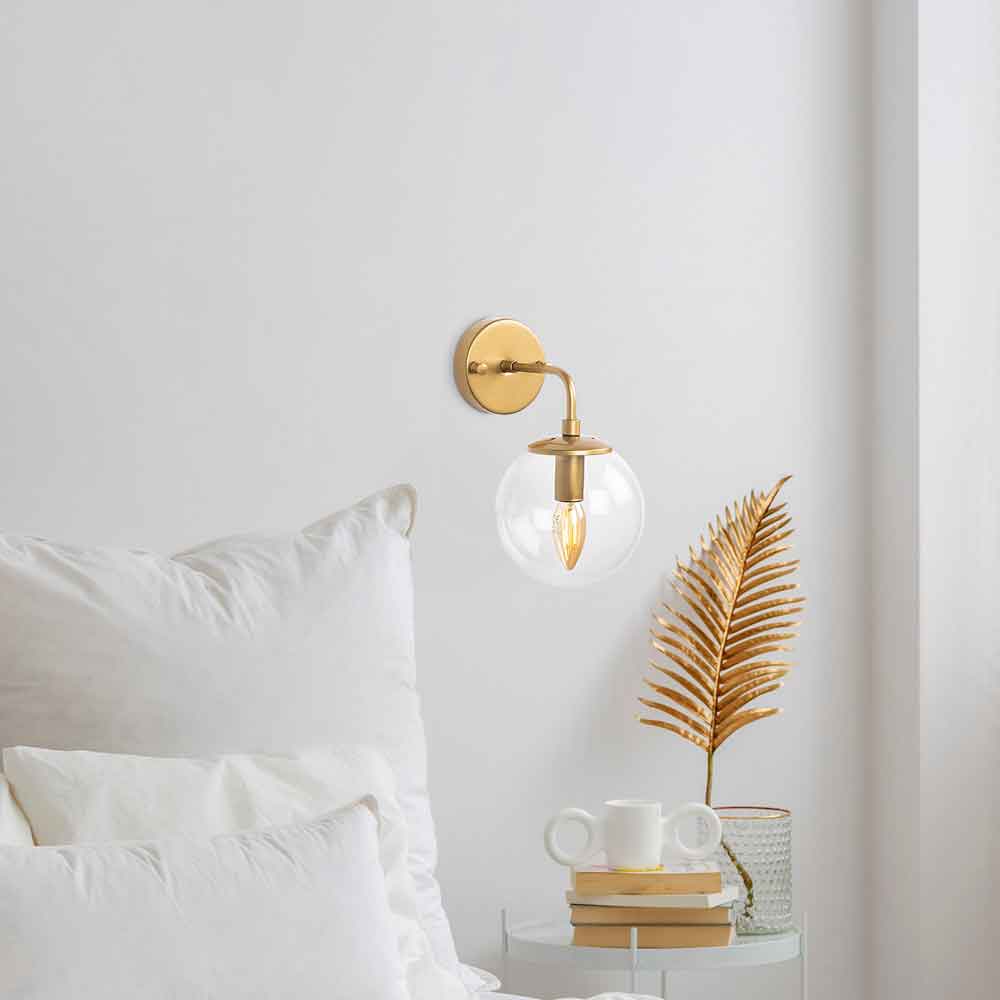 Horn Metal Wall Lamp in Gold