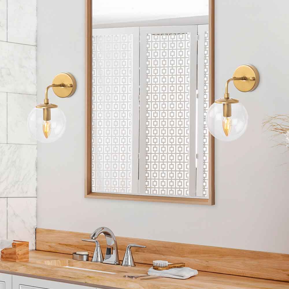 Horn Metal Wall Lamp in Gold
