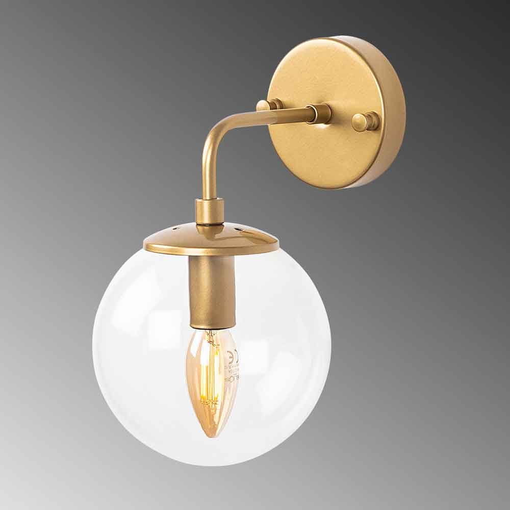 Horn Metal Wall Lamp in Gold