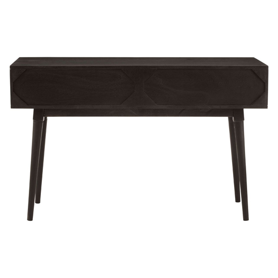 Horna Wooden Console Table With 2 Doors In Brown And Gold