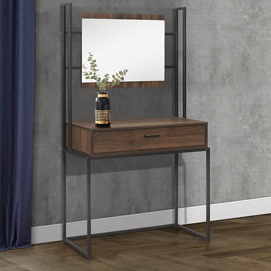 Read more about Houston wooden dressing table and mirror in walnut