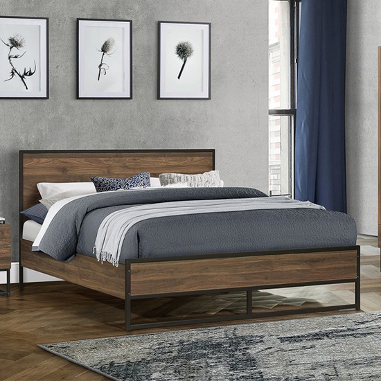Read more about Houston wooden small double bed in walnut