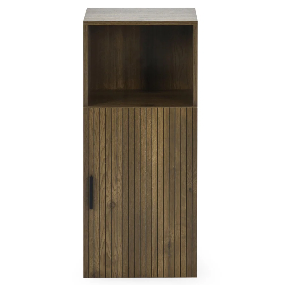 Hovaro Wooden Bathroom Cabinet with 1 Door in Walnut