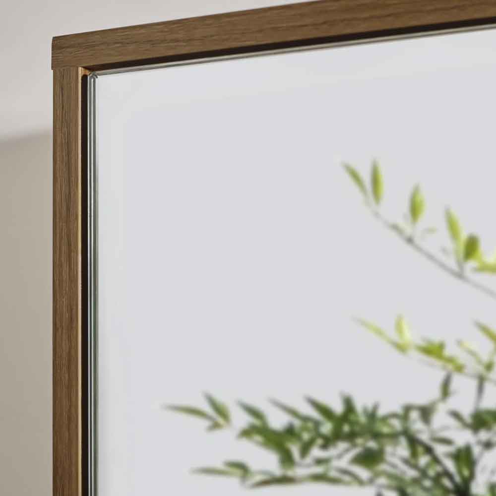 Hovaro Wooden Bathroom Mirrored Cabinet with 2 Doors in Walnut