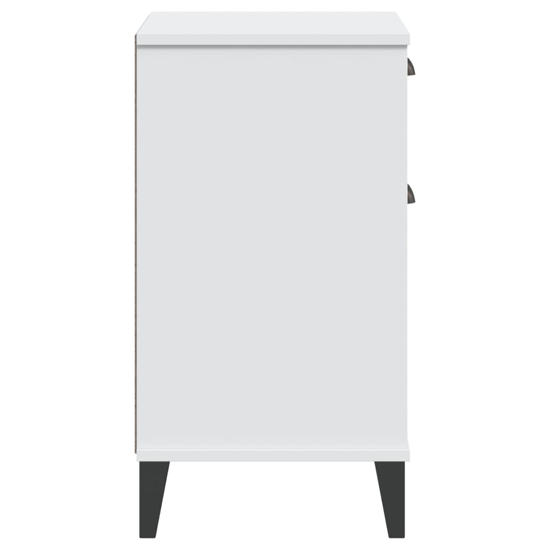 Hove Wooden Bedside Cabinet With 1 Door 1 Drawers In White