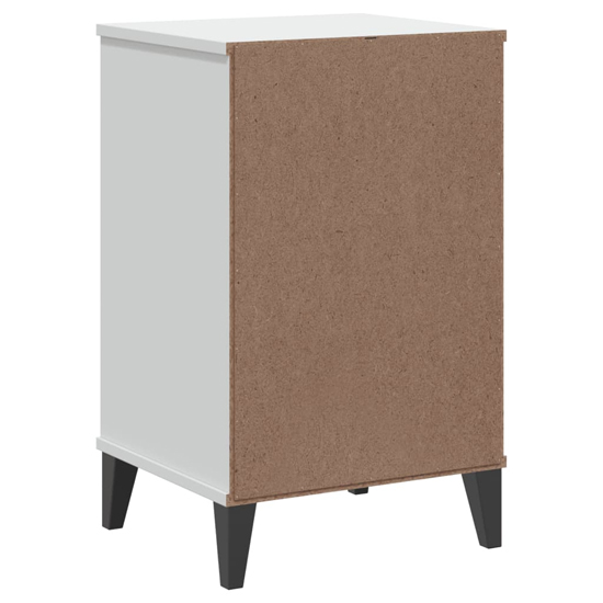 Hove Wooden Bedside Cabinet With 1 Door 1 Drawers In White