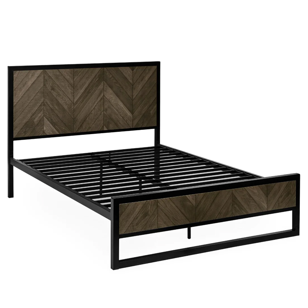 Hovrex Wooden Double Bed in Dark Oak