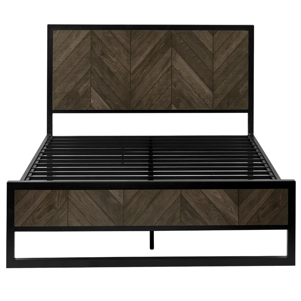 Hovrex Wooden Double Bed in Dark Oak