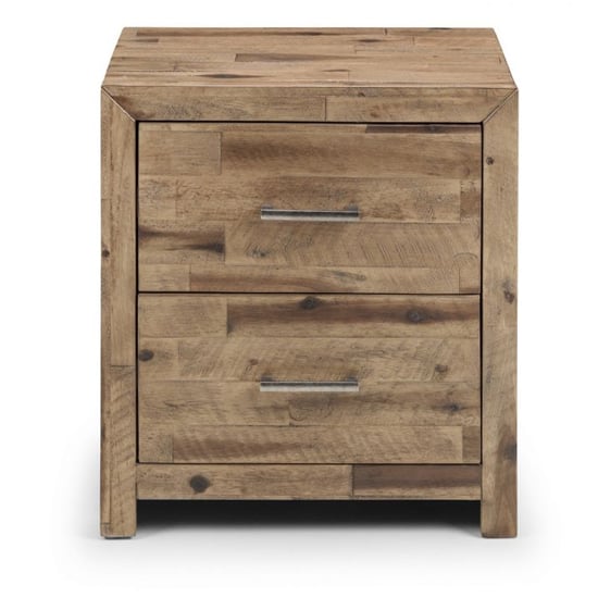 Hania Bedside Cabinet In Rustic Oak With 2 Drawers_3