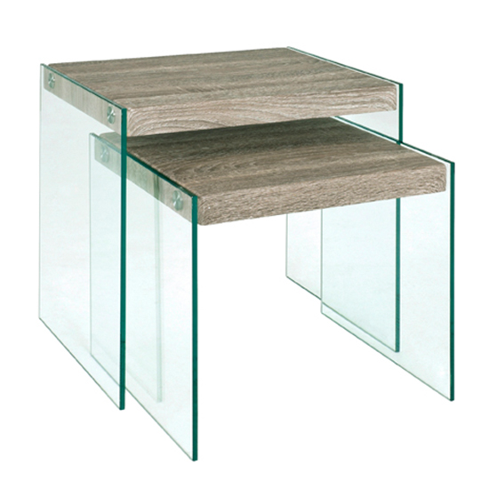 Huach Large Wooden Side Table In Truffle Oak With Glass Sides_2