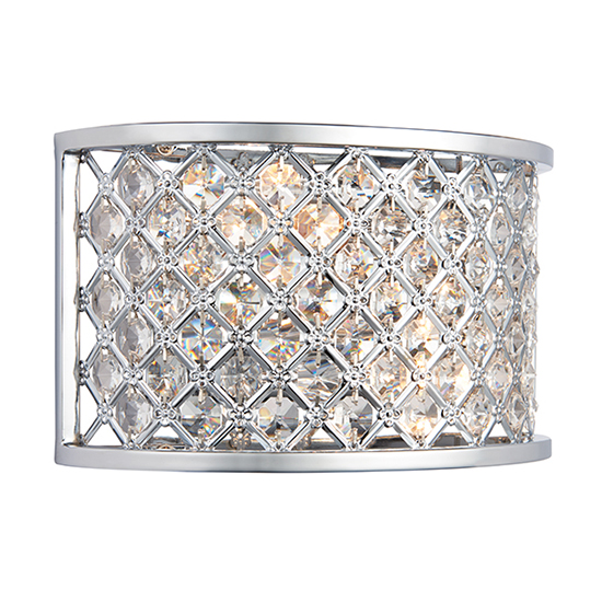 Read more about Hudson 2 lights clear crystal wall light in polished chrome