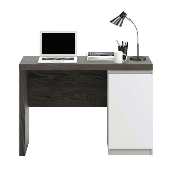Hayward Wooden Laptop Desk In Charcoal Ash And Pearl Oak
