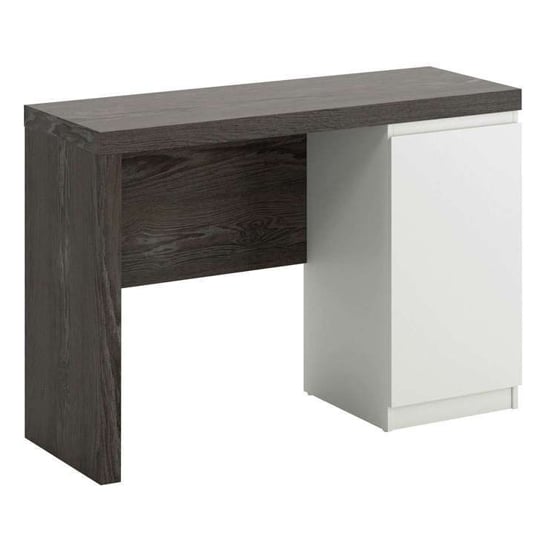Hayward Wooden Laptop Desk In Charcoal Ash And Pearl Oak