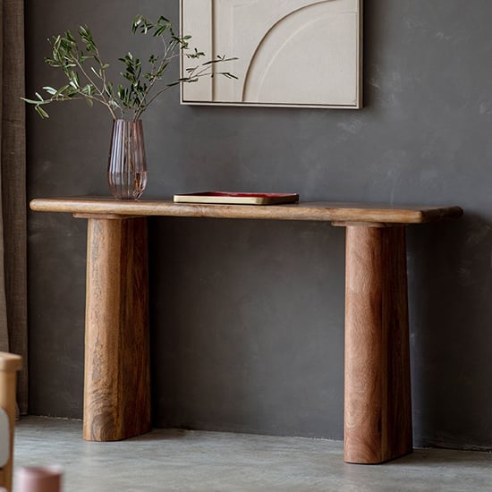 Read more about Huffman rectangular wooden console table in natural