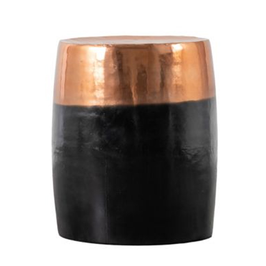 Hughes Metal Side Table In Black And Copper_1