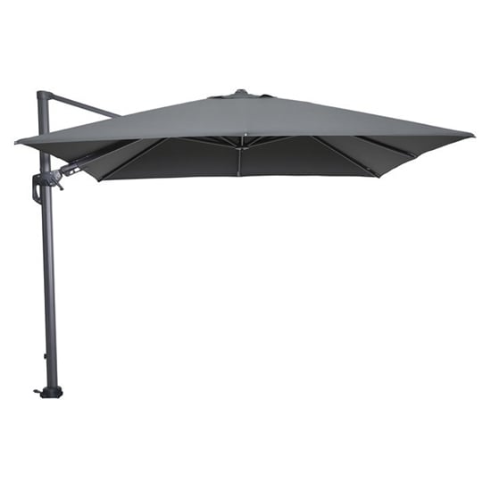 Product photograph of Hugo Cantilever Parasol In Dark Grey With Granite Base from Furniture in Fashion