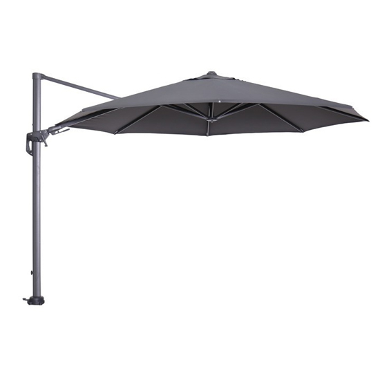 Read more about Hugo cantilever parasol round in dark grey with granite base