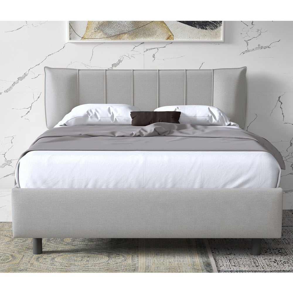 Product photograph of Hugo Fabric Small Double Bed In Ice from Furniture in Fashion