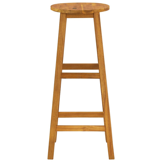 Hugo Solid Wood Garden Bar Table And Bar Stools With Round Seat