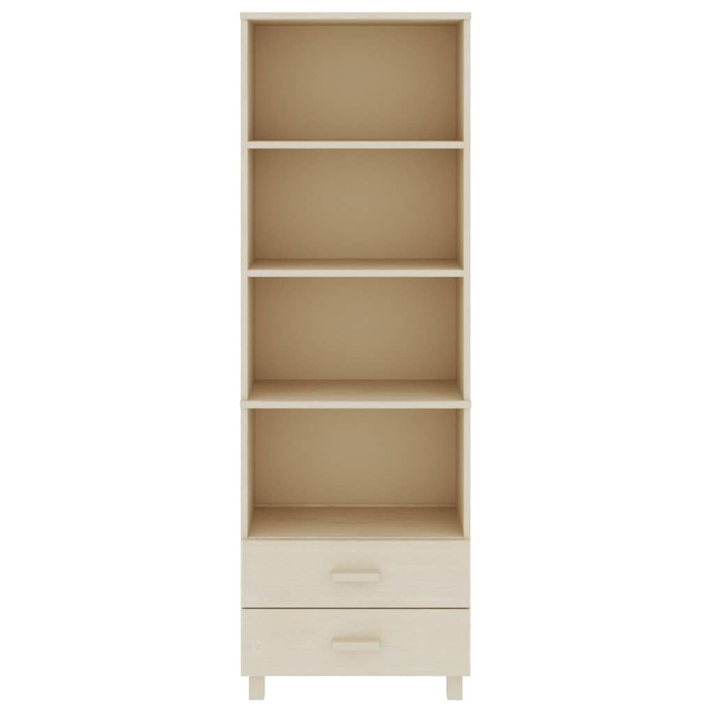 Hull Wooden Bookcase With 2 Drawers In Brown