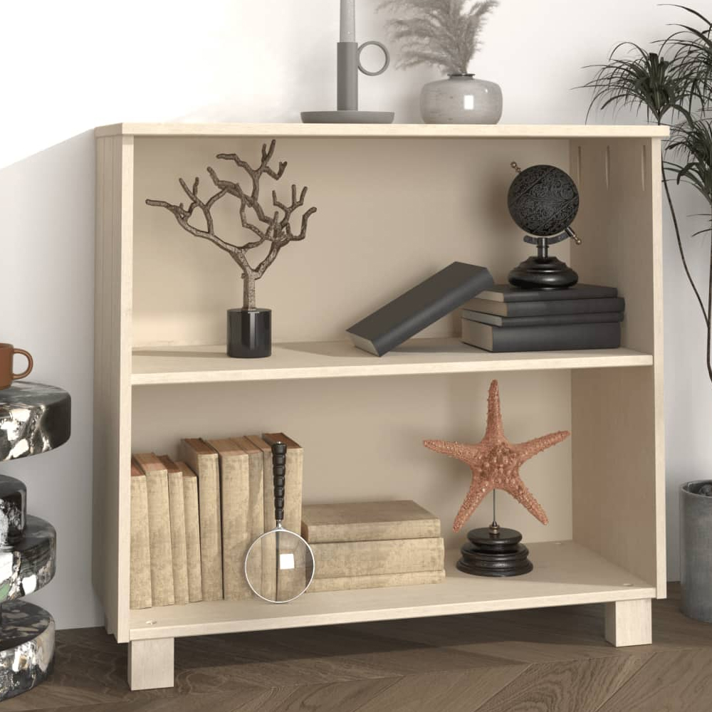 Read more about Hull wooden bookcase with 2 shelf in brown