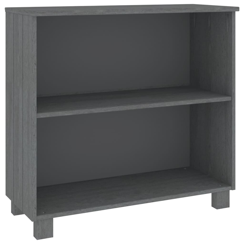 Hull Wooden Bookcase With 2 Shelf In Dark Grey