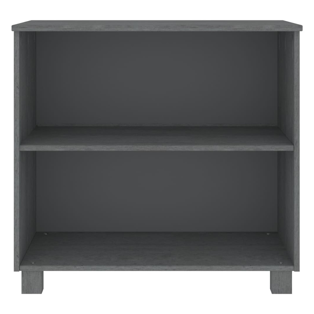 Hull Wooden Bookcase With 2 Shelf In Dark Grey