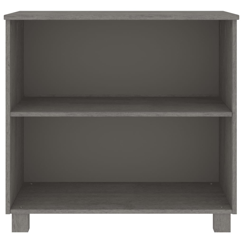 Hull Wooden Bookcase With 2 Shelf In Light Grey