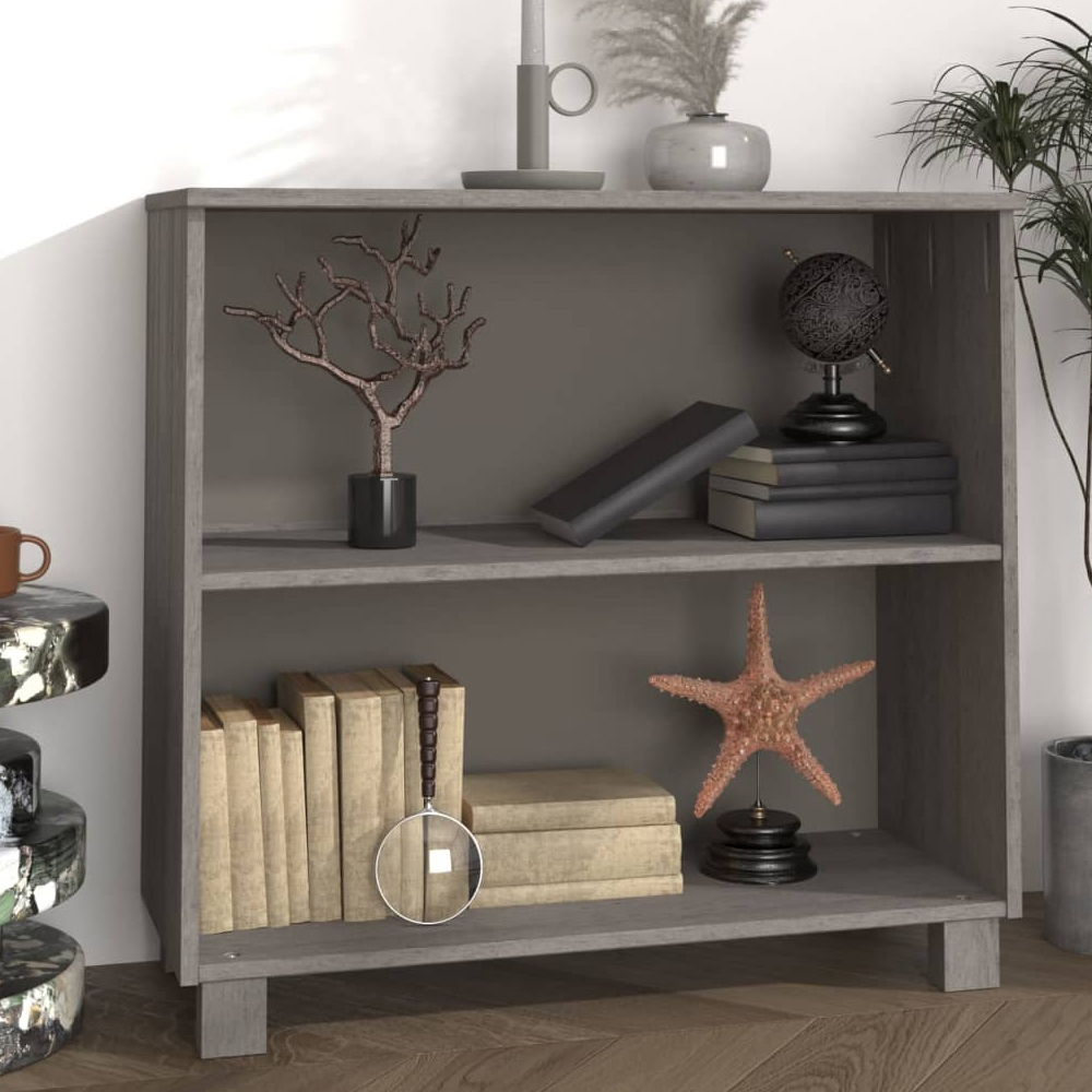Read more about Hull wooden bookcase with 2 shelf in light grey