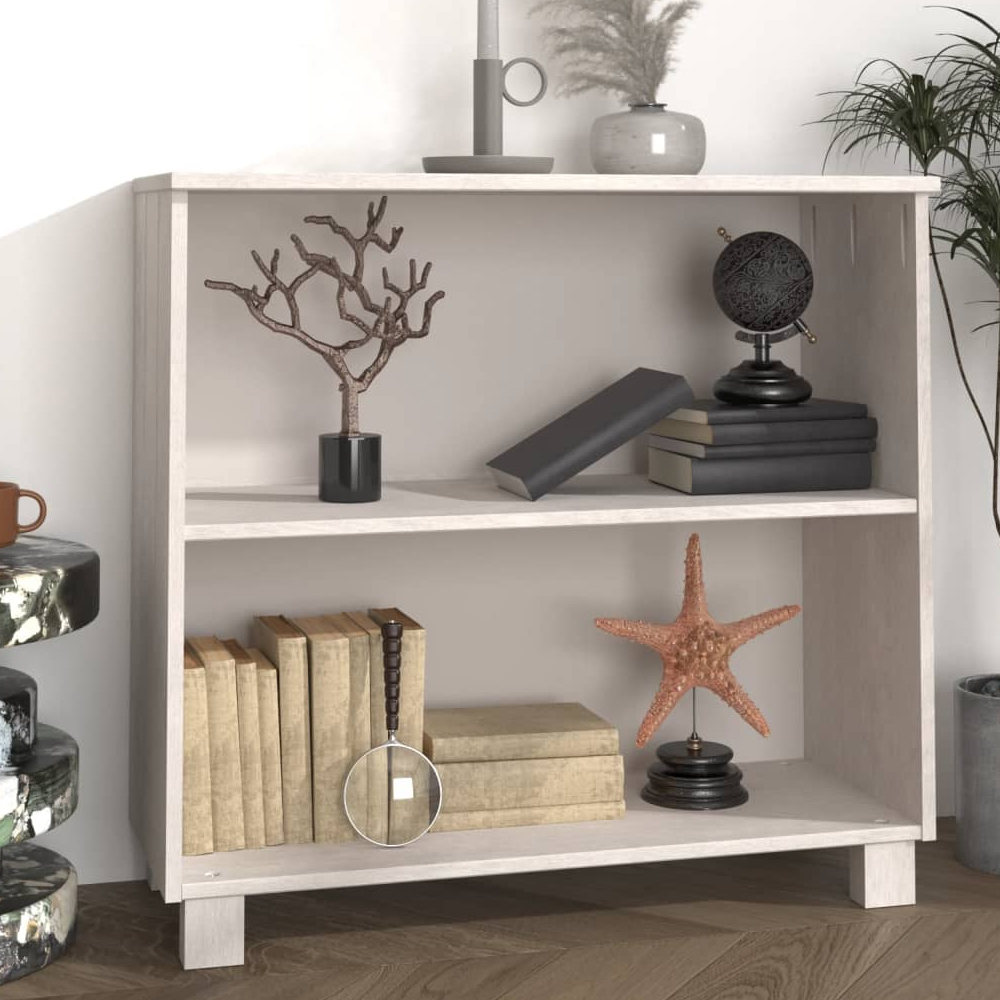 Read more about Hull wooden bookcase with 2 shelf in white