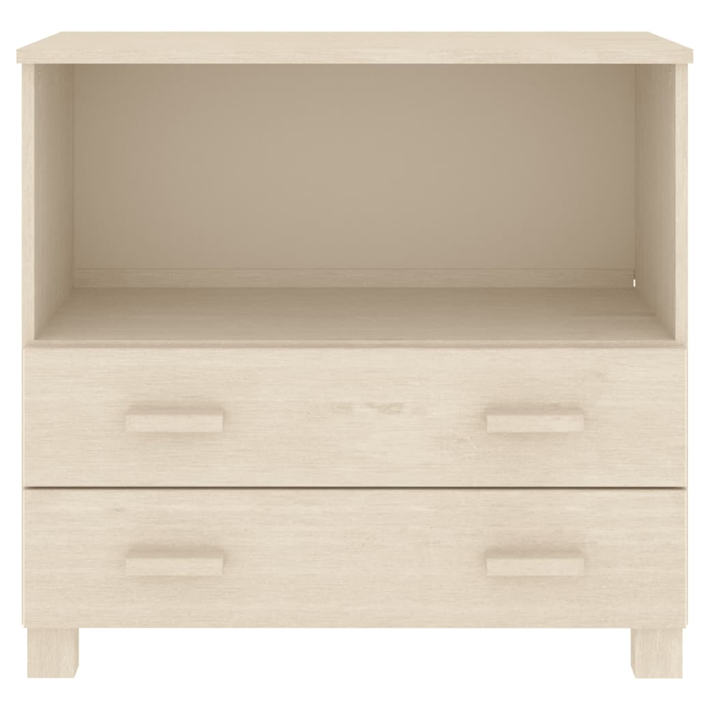 Hull Wooden Chest Of 2 Drawers With 1 Shelf In Brown
