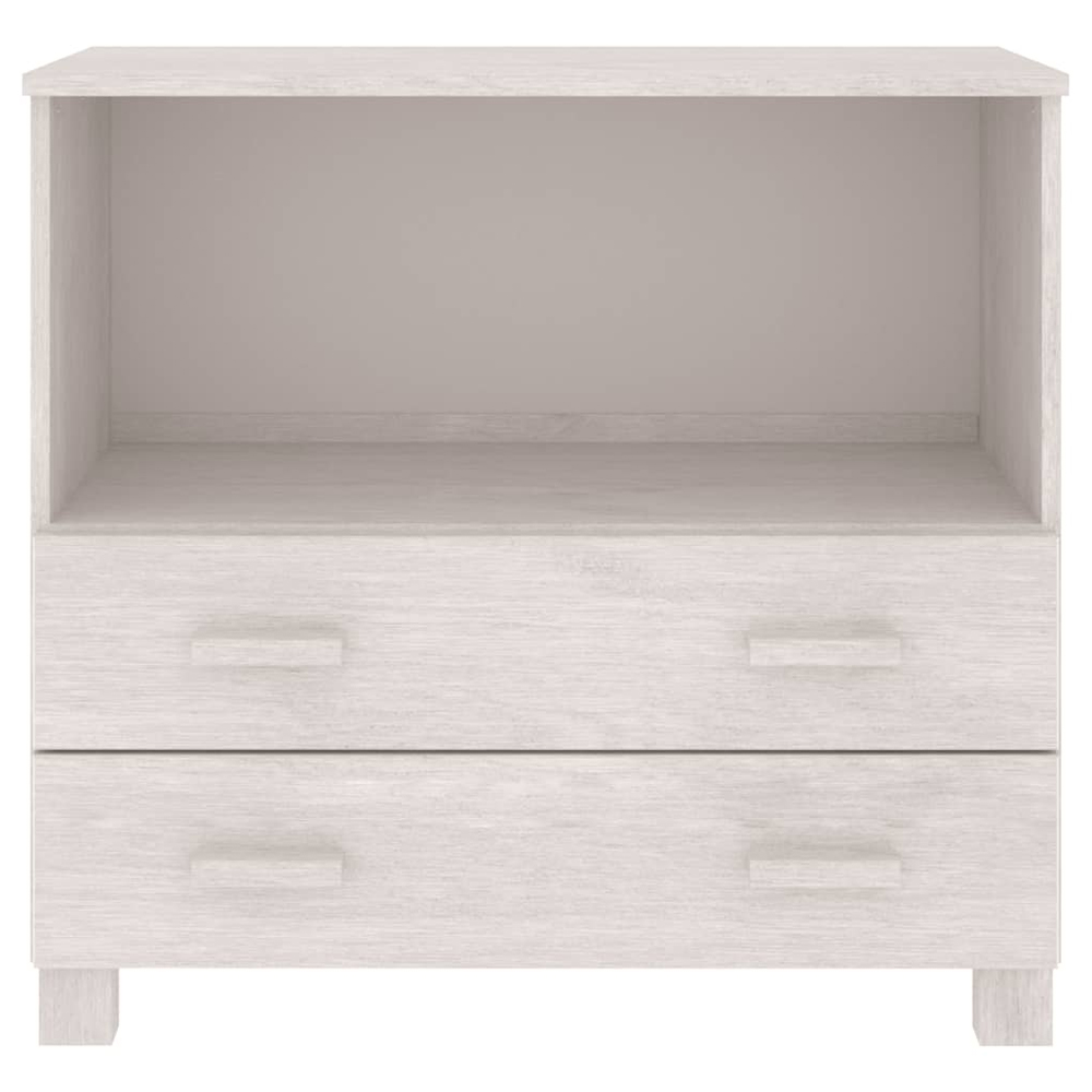 Hull Wooden Chest Of 2 Drawers With 1 Shelf In White