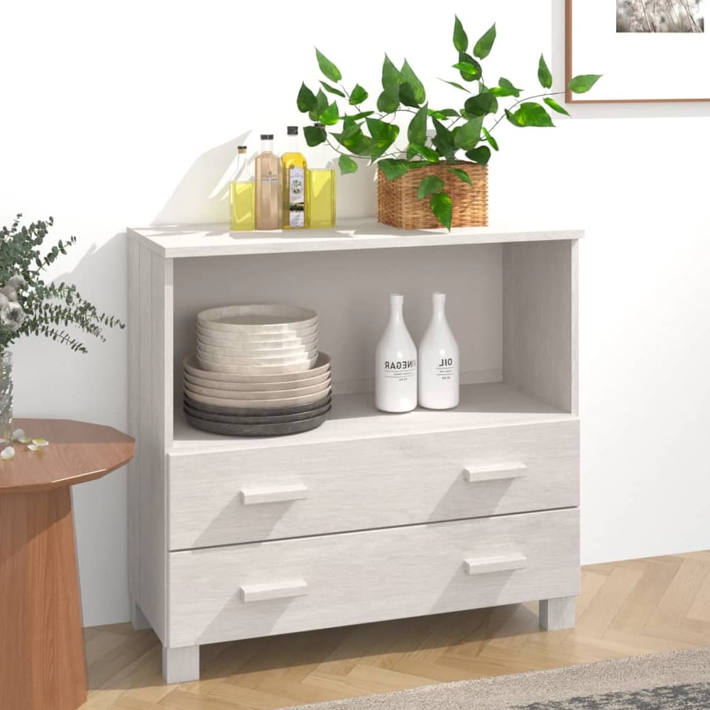 Read more about Hull wooden chest of 2 drawers with 1 shelf in white