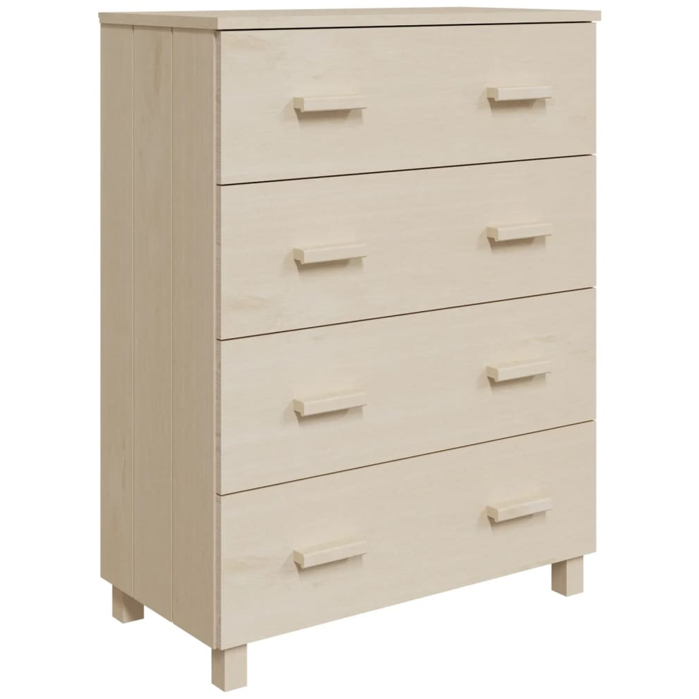Hull Wooden Chest Of 4 Drawers In Brown