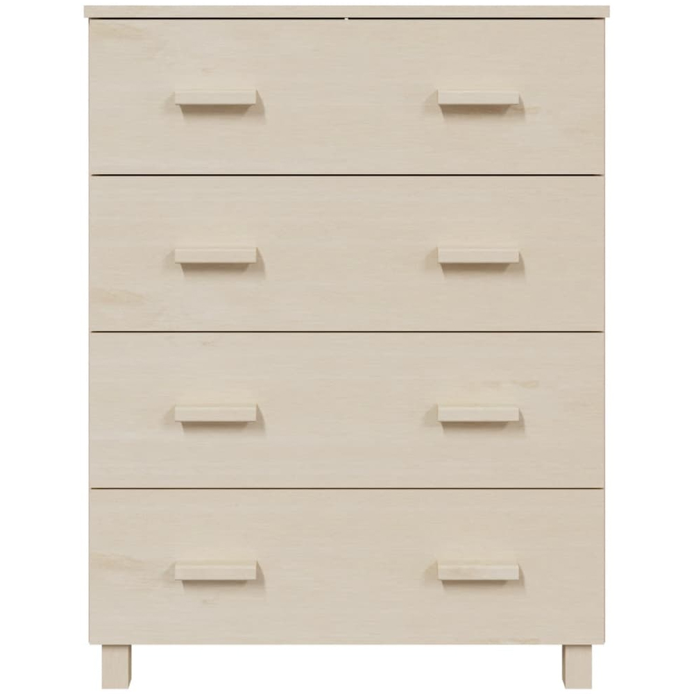 Hull Wooden Chest Of 4 Drawers In Brown