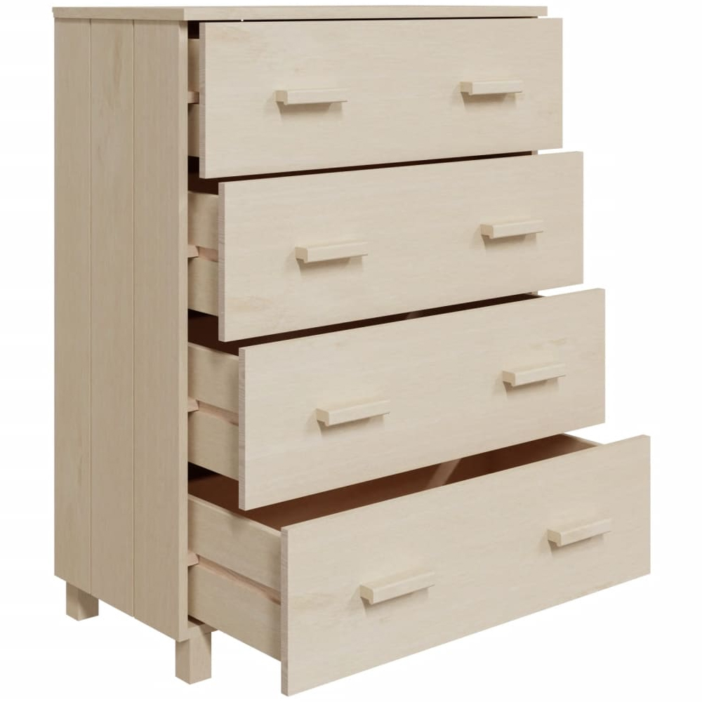 Hull Wooden Chest Of 4 Drawers In Brown