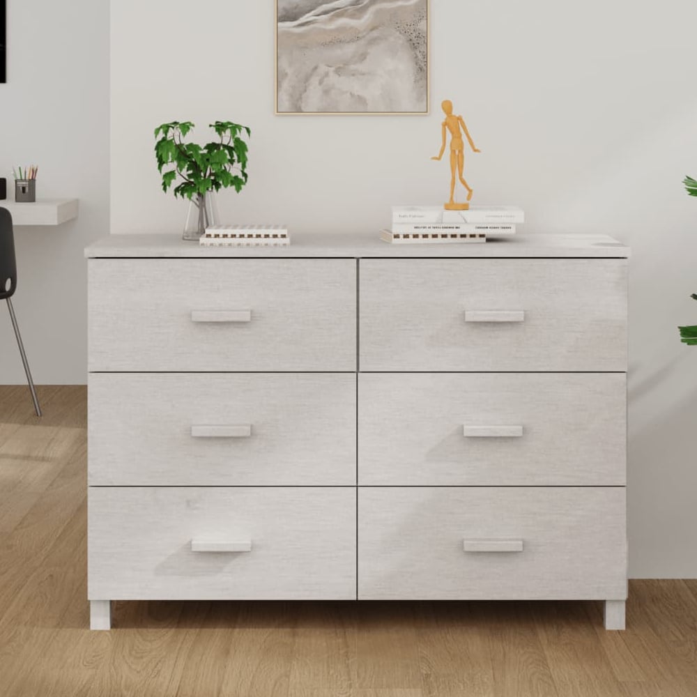 Hull Wooden Chest Of 6 Drawers In White