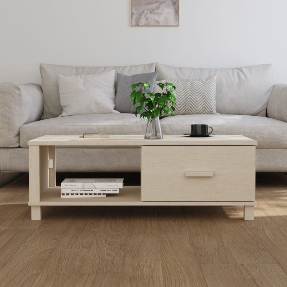 Read more about Hull wooden coffee table with 1 drawer in brown
