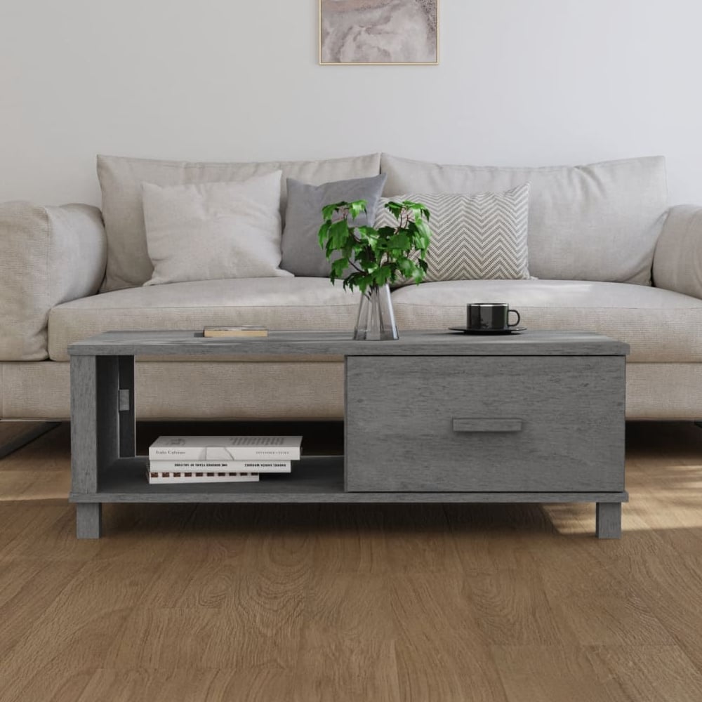 Read more about Hull wooden coffee table with 1 drawer in dark grey