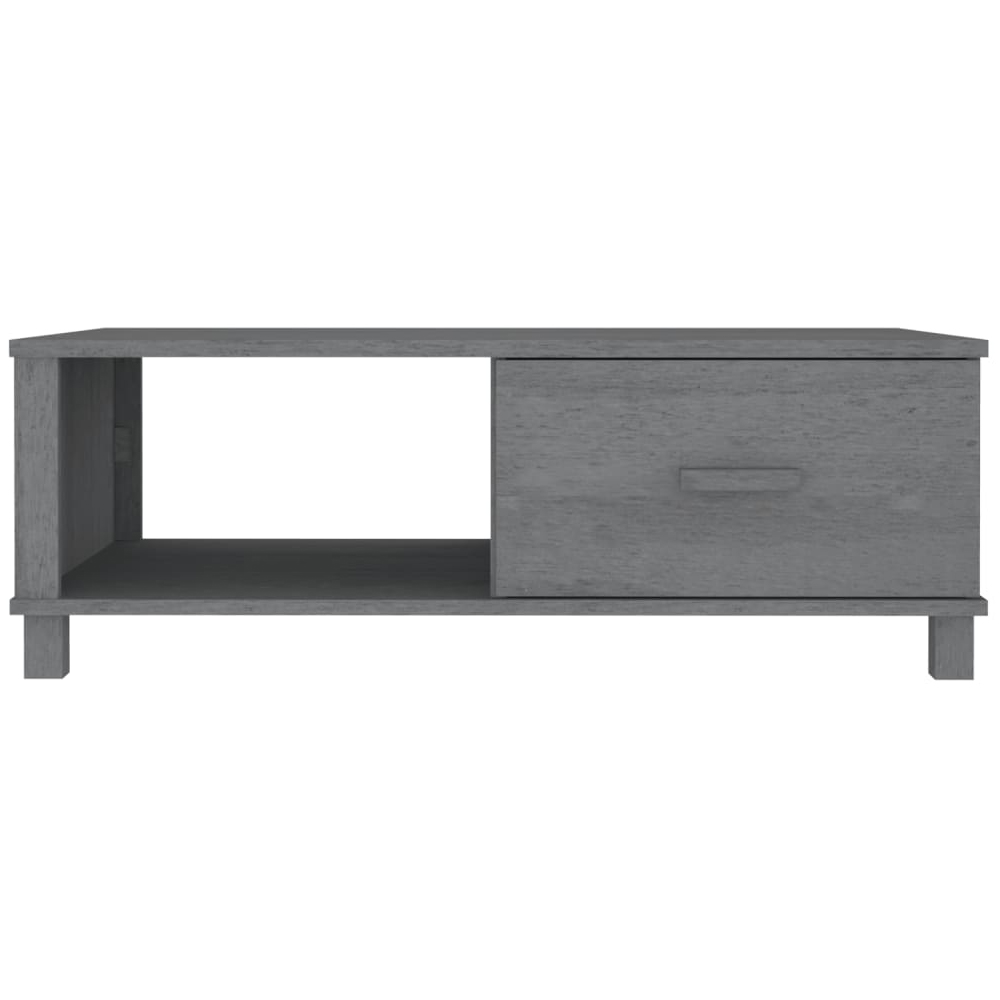 Hull Wooden Coffee Table With 1 Drawer In Dark Grey
