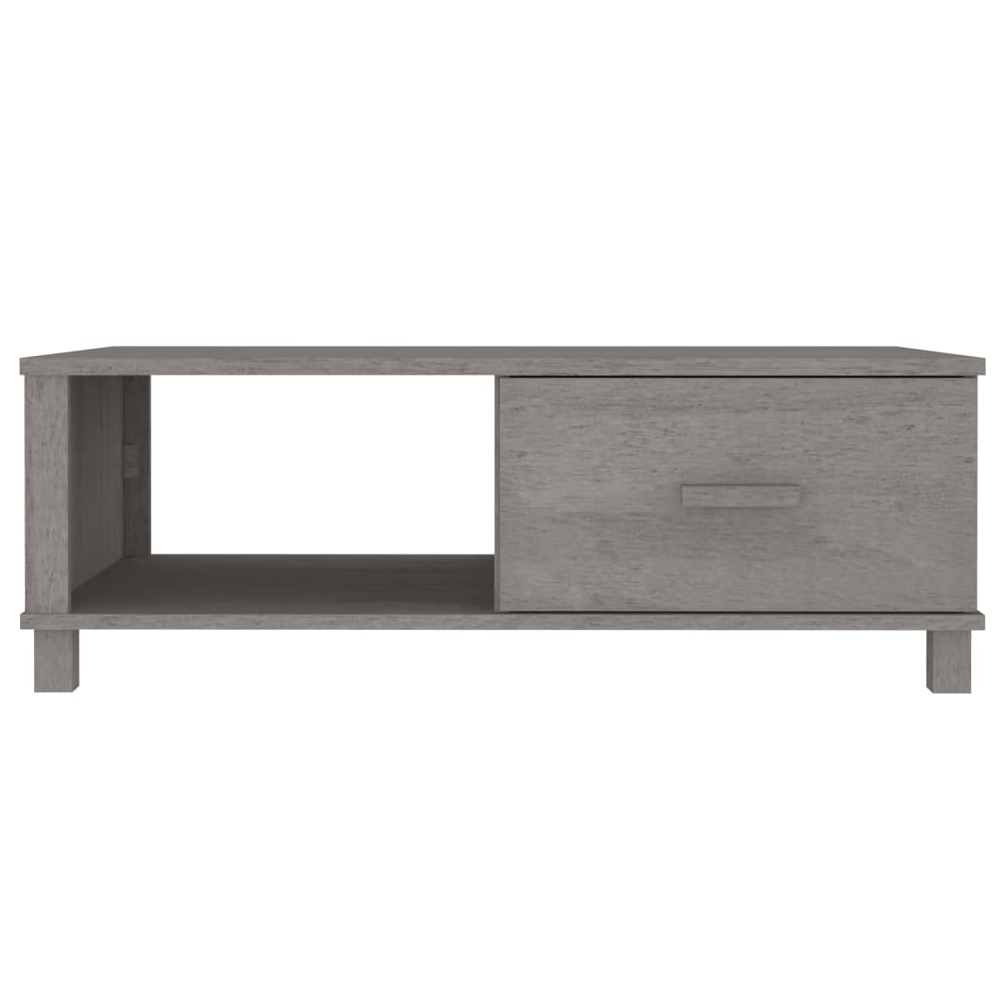 Hull Wooden Coffee Table With 1 Drawer In Light Grey