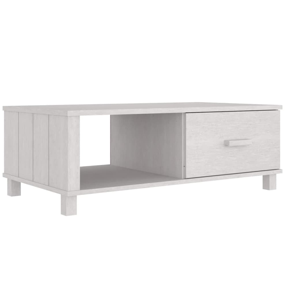 Hull Wooden Coffee Table With 1 Drawer In White