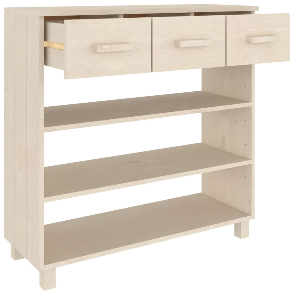 Hull Wooden Console Table With 3 Drawer In Brown